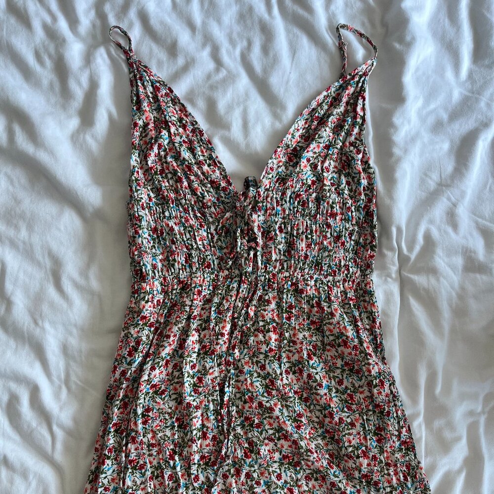 Promesa Strappy Maxi Dress, Multicolor Floral (size M)